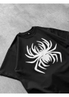 Spider Oversize Unisex Tişört - Siyah
