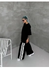 Çıtçıtlı Unisex Oversize Eşofman Takımı-Siyah