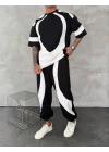 Parçalı Unisex Oversize Eşofman Takımı-Siyah