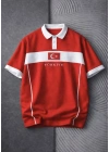 Yeni Sezon TR Parçalı Unisex Tişört - Kırmızı