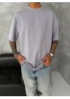 Basic Oversize Unisex Tshirt - Gri