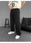 Basic Paça Lastik Baggy Unisex Eşofman - Siyah