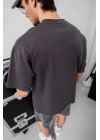 Basic Unisex Oversize Tshirt - Gri
