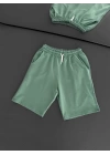 Basic Unisex Şort - Yeşil