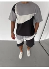 Big Logo Unisex Şortlu Takım - Gri