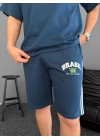 Brasil Unisex Şortlu Takım - Mavi
