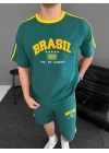 Brasil Unisex Şortlu Takım - Yeşil