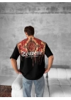 CH Sırt Baskı Unisex Tshirt - Siyah