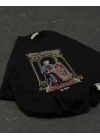 CL Ön Baskı Oversize Unisex Tshirt - Siyah