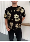 Dragon Unisex Oversize Tshirt - Siyah