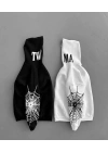 Full Zip Spider Unisex Şardonlu Hoodie-Beyaz