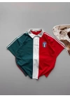 İTL Şerit Detay Polo Yaka Unisex Tshirt