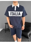İTL Unisex Şortlu Takım - Lacivert