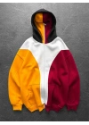 Maskeli Taraftar Şardonlu Hoodie-Sarı Kırmızı