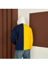 Maskeli Taraftar Şardonlu Hoodie-Sarı Lacivert