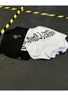 Ros Baskılı Unisex Oversize Tshirt - Beyaz