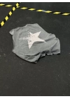 Sıfır Kol Star Oversize Tshirt - Gri
