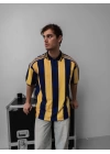 Taraftar Unisex Polo Yaka Tshirt - Sarı Lacivert