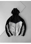 Tech Kapüşonlu Unisex Hırka-Siyah Gri