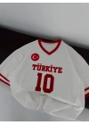 TR 10 Unisex Oversize Tshirt-Beyaz