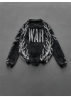 War Yıkamalı Şardonlu Unisex Sweatshirt