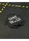 World Sırt Baskılı Unisex Oversize Tshirt - Antrasit