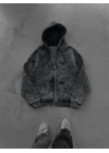 Yıkamalı Basic Şardonlu Unisex Hırka
