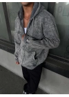 Yıkamalı Basic Şardonlu Unisex Hırka