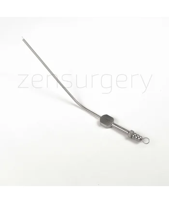 RAABE Micro Suction Tube bending resistant, 185 mm (7 1/4), working length: 140 mm (5 1/2), diam. 2,70 mm, Küt, 4 rings, 8FR, green, non-sterile, reusable