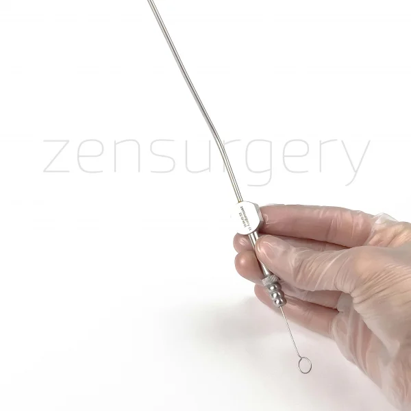 RAABE Micro Suction Tube bending resistant, 185 mm (7 1/4), working length: 140 mm (5 1/2), diam. 2,70 mm, Küt, 4 rings, 8FR, green, non-sterile, reusable