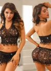Black Diamond Taşlı 2 Parça Kutulu Vücut Çorabı Takımı