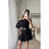 Düşük Omuzlu Basic Bluz - Siyah