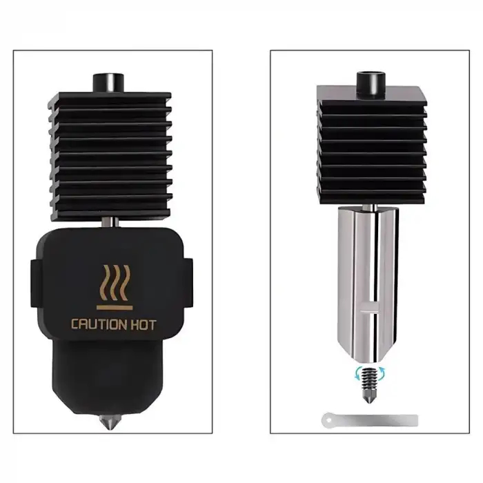 0.2mm Bambu Lab A1, A1 Mini Hotend Seti - Çelik Nozzle-Klon