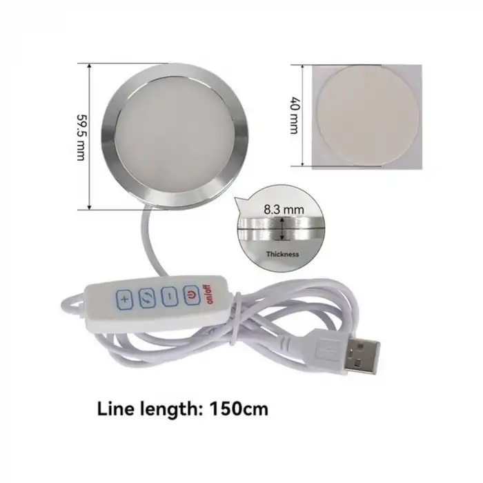 3D Baskı Modeli 5V USB LED Lamba Kiti - Parlaklık Ayarlanabilir