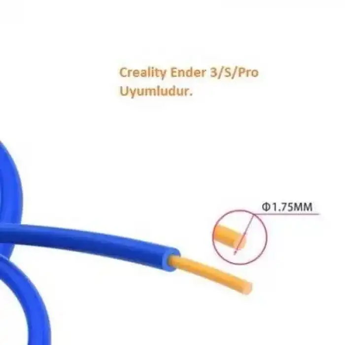 3D Yazıcı PTFE Teflon Boru - Mavi - 1 Metre