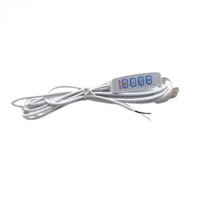 5V USB Dimmerli Erkek Kablo Beyaz - 1,5 Metre