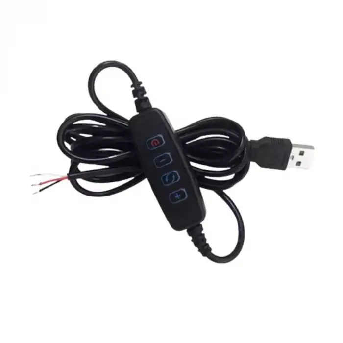 5V USB Dimmerli Erkek Kablo Siyah - 1,5 Metre
