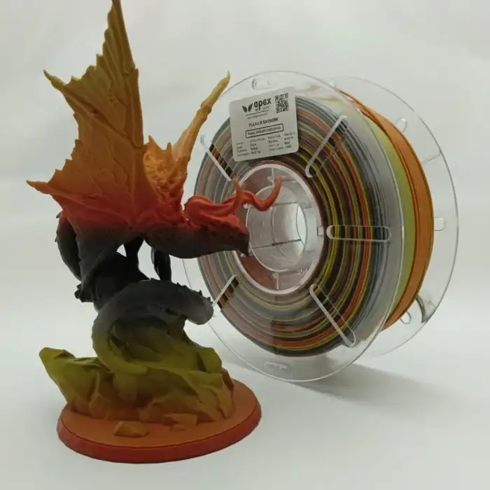 Apex3D Tech Rainbow PLA+ Filament - Volcanic Eruption, 1kg, 1.75mm
