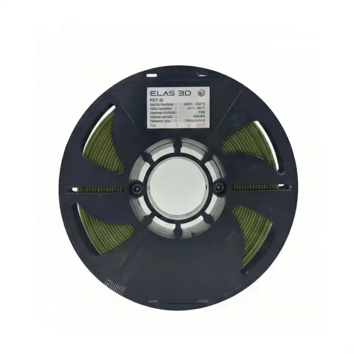 Elas 3D Pet-G Makaralı Filament Haki Yeşil 1.75mm 1kg