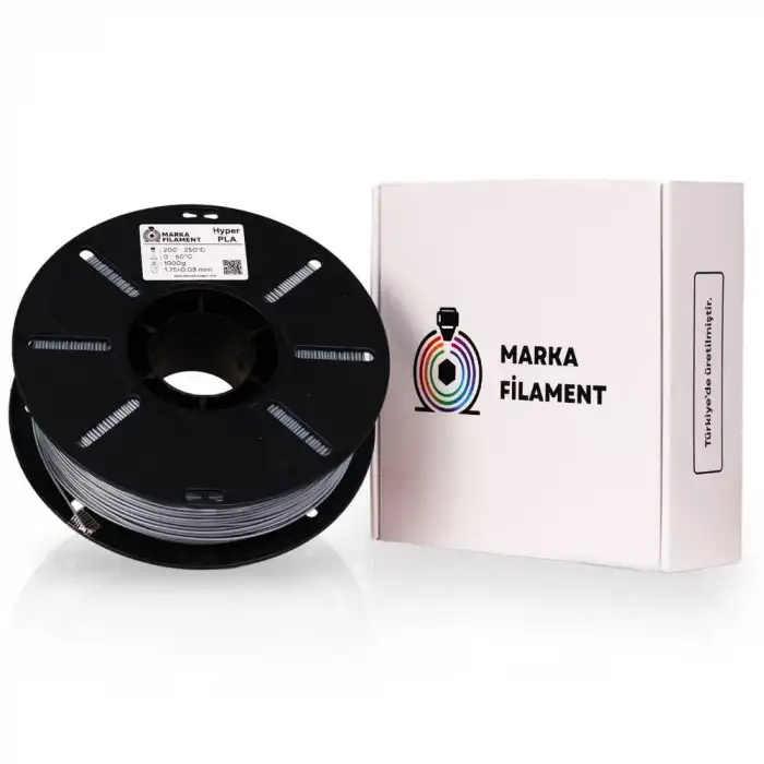 Marka Filament Hyper PLA - Gümüş Gri - 1.75mm 1 Kg
