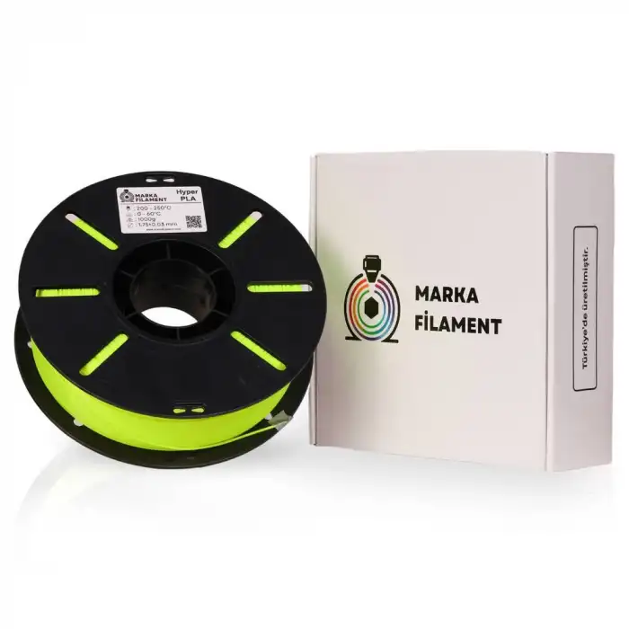 Marka Filament Hyper PLA - Neon Sarı - 1.75mm 1 Kg