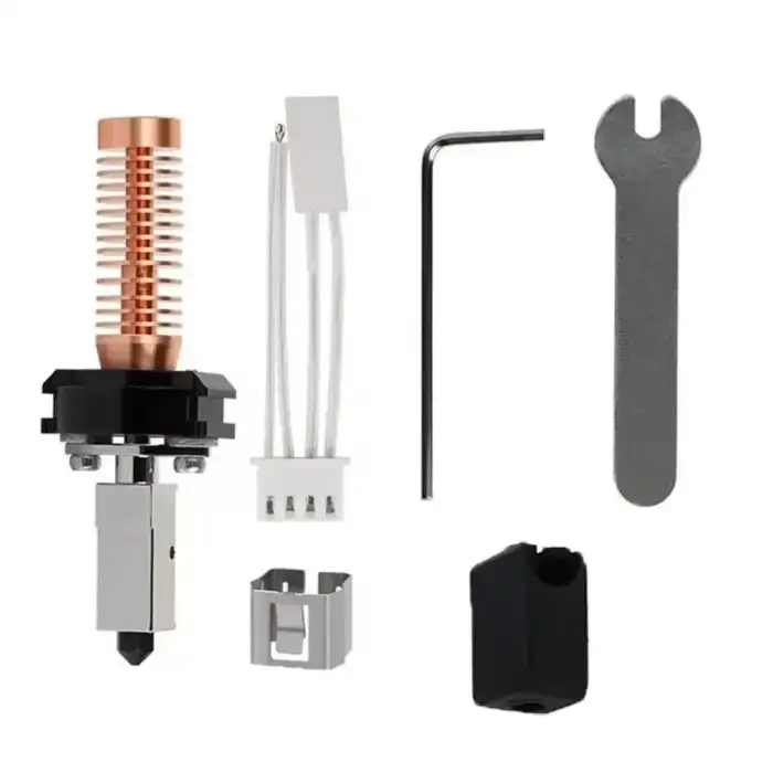 Flashforge 5M-5M Pro Yükseltilmiş Hotend Dairesel Bakır Gövde-Sertleştirilmiş Nozzle-0.4mm-Klon