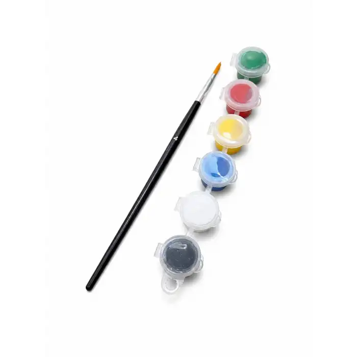 Akrilik Boya Seti 6lı + 1 Adet Fırça
