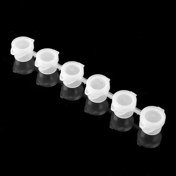 Boş Şerit Boya Kapları 3 ml Plastik 6lı Kapaklı -10 adet