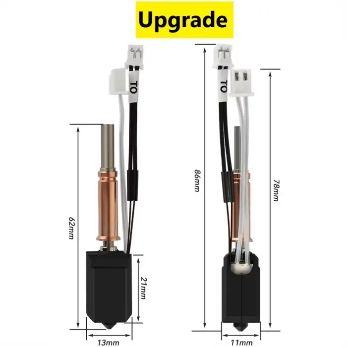 Anycubic Kobra 3 Yükseltilmiş Hotend Seti(Sertleştirilmiş Çelik Nozzle)-24v 60W
