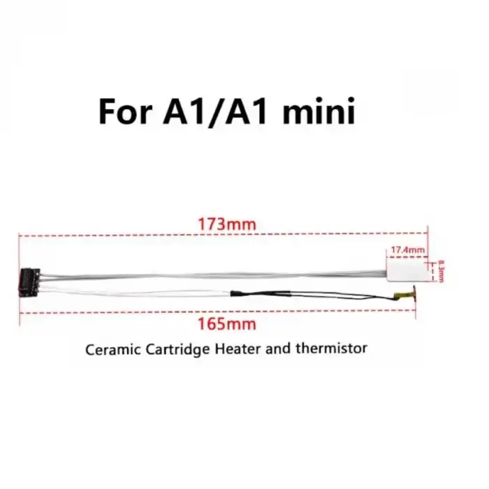 Bambu Lab A1/A1 Mini Seramik Isıtıcı ve Sıcaklık Sensörü- 24V 50W