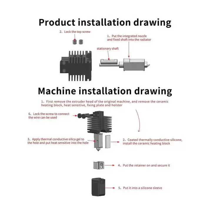 Bambu Lab X1, X1C, P1S Hotend Seti