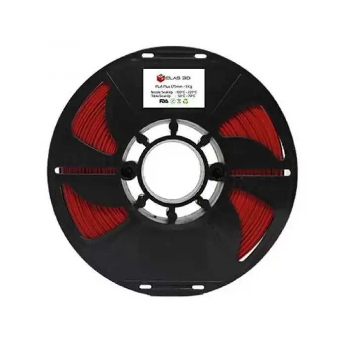 Elas Pla Plus Filament Kırmızı 1.75mm 1kg