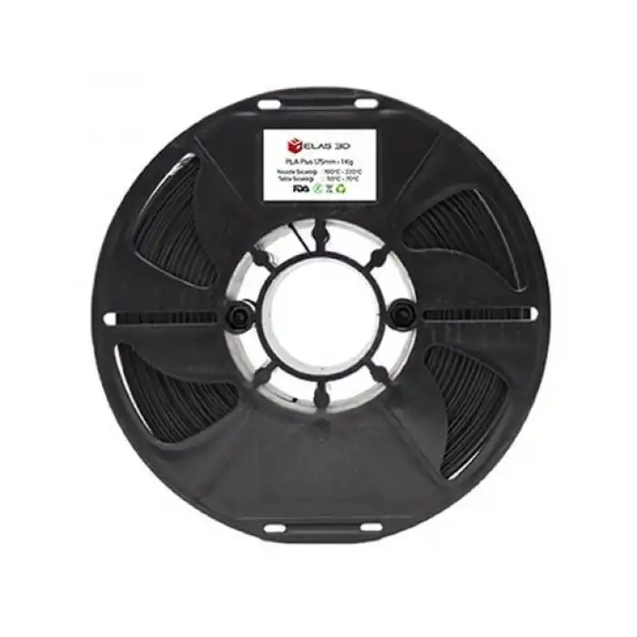 Elas Pla Plus Filament Siyah 1.75mm 1kg