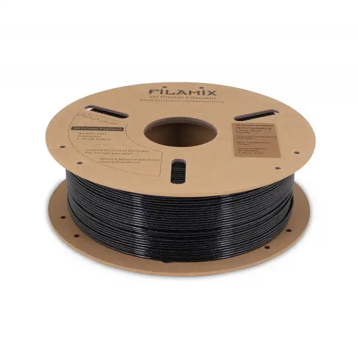Filamix Petg Sparkling Filament -Simli Siyah